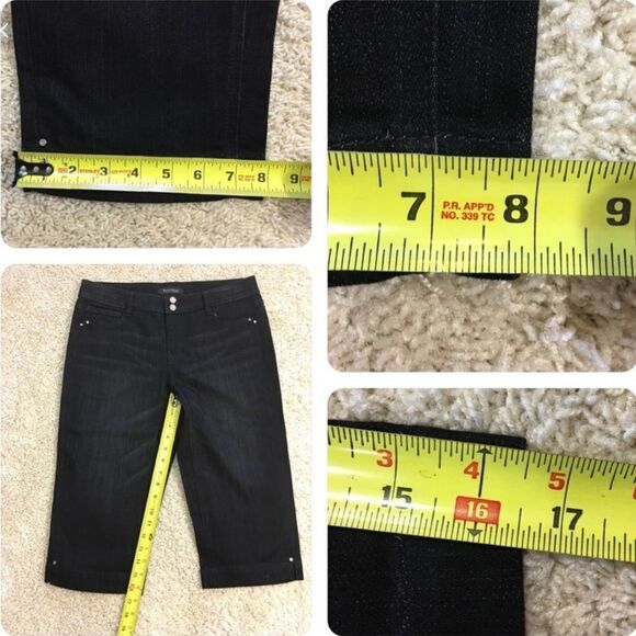 White House Black Market Black Pedal Pushers Capri's Size:6 - Picture 12 of 13